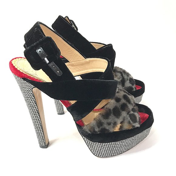 Charlotte Olympia Shoes - Charlotte Olympia Femme Fatale Houndstooth  Platform Heels